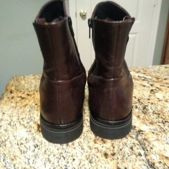 Gabor Womens Plum Purple Zip Biker Leather Boots Sz 6.5 - NWOB - Picture 5 of 12